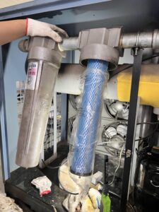 퓨마콤프레샤 에어드라이어 신품 필터 엘리먼트 장착 오링 확인 밀착 설치